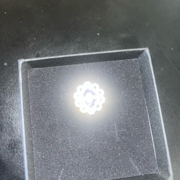 Elegant Silver and Blue Gemstone Ring - Picture 5 of 5